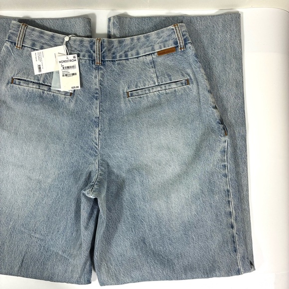 Zimmermann Pleated Wide Leg Jeans Sea Foam Blue AU 2 4 US 8 12 NWT Denim - Picture 12 of 17